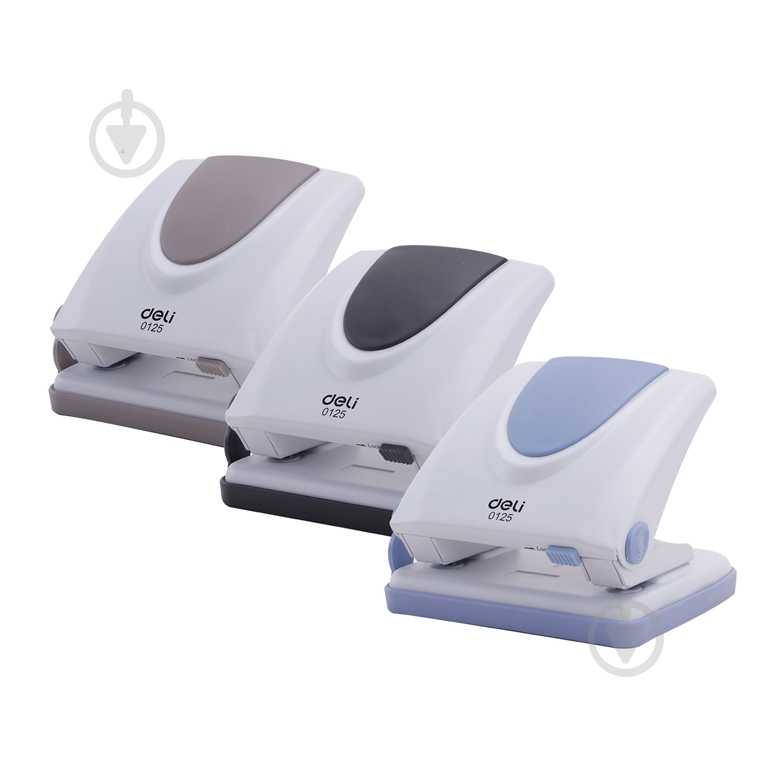 Высечка E0125 бело-серый с линейкой Deli - фото 2 Высечка E0125 бело-серый с линейкой Deli - фото 2