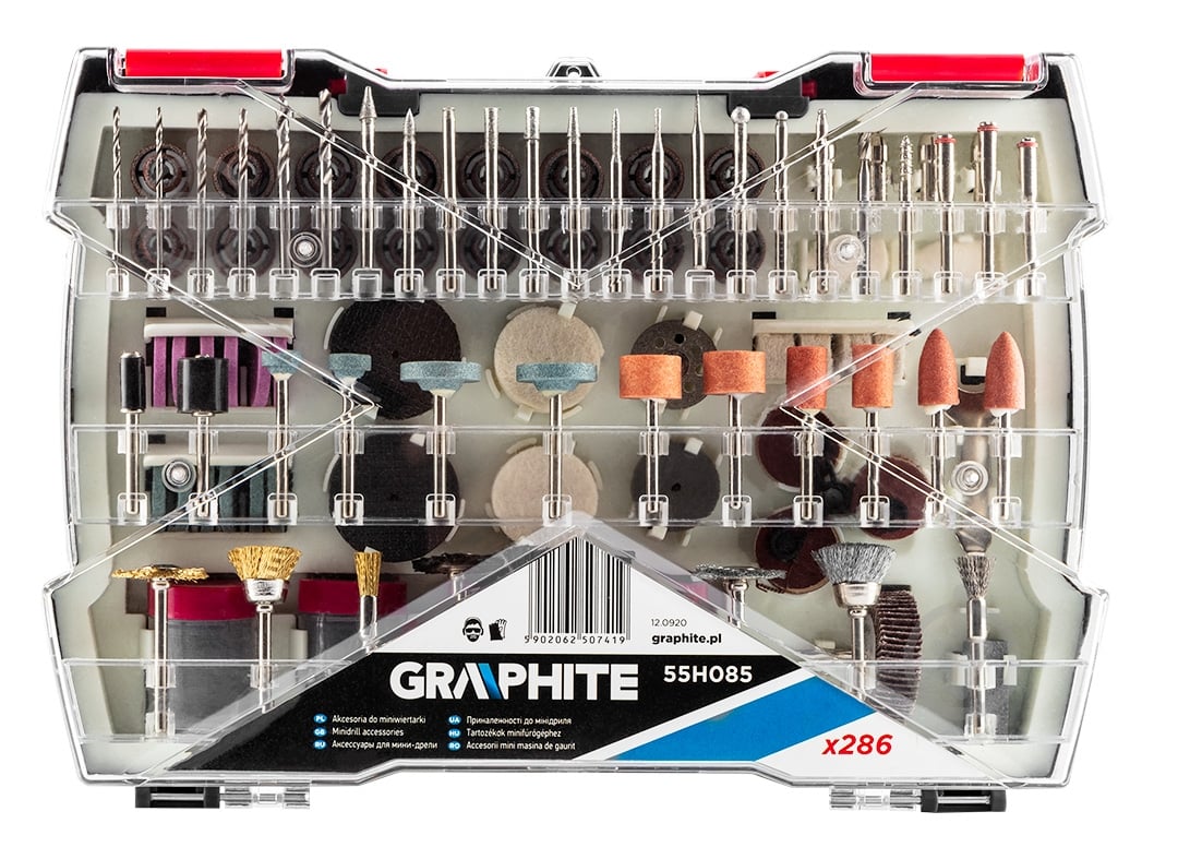Набор расходных материалов для мини-дрели GRAPHITE 55H085 - фото 3