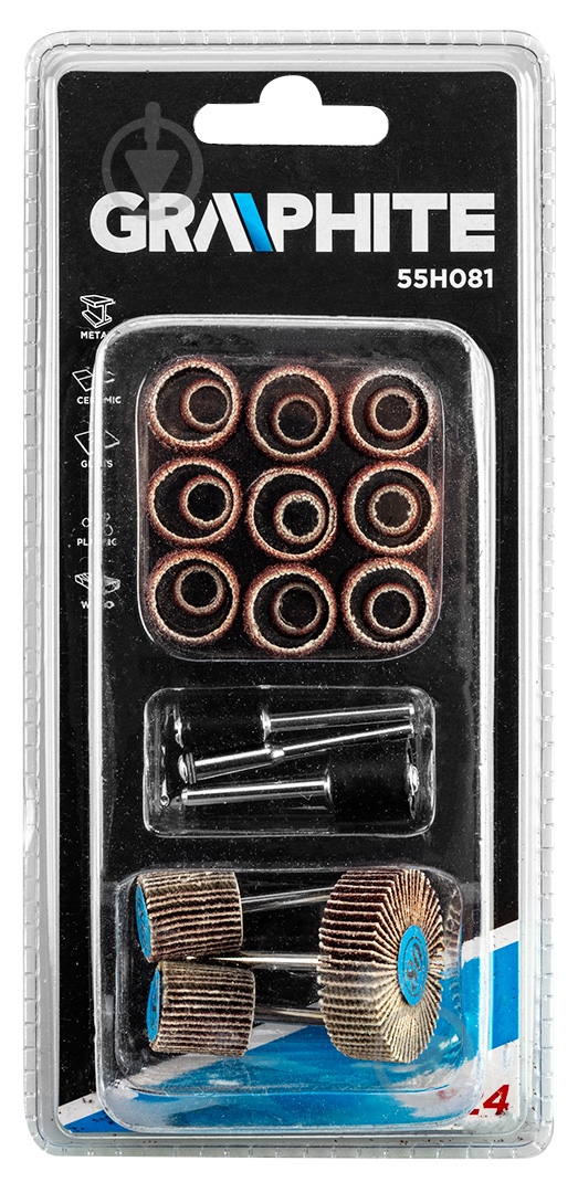 Набор расходных материалов для мини-дрели GRAPHITE 55H081 - фото 7 Набор расходных материалов для мини-дрели GRAPHITE 55H081 - фото 7