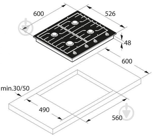 Варильна поверхня газова Asko HG1666AB - фото 4 Варильна поверхня газова Asko HG1666AB - фото 4