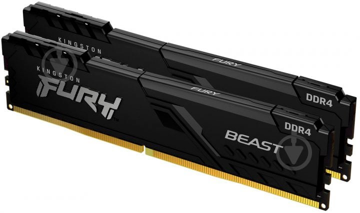 Оперативная память Kingston DDR4 SDRAM 16 GB (2x8GB) 3200 MHz (KF432C16BBK2/16) Fury Beast Black - фото 1 Оперативная память Kingston DDR4 SDRAM 16 GB (2x8GB) 3200 MHz (KF432C16BBK2/16) Fury Beast Black - фото 1