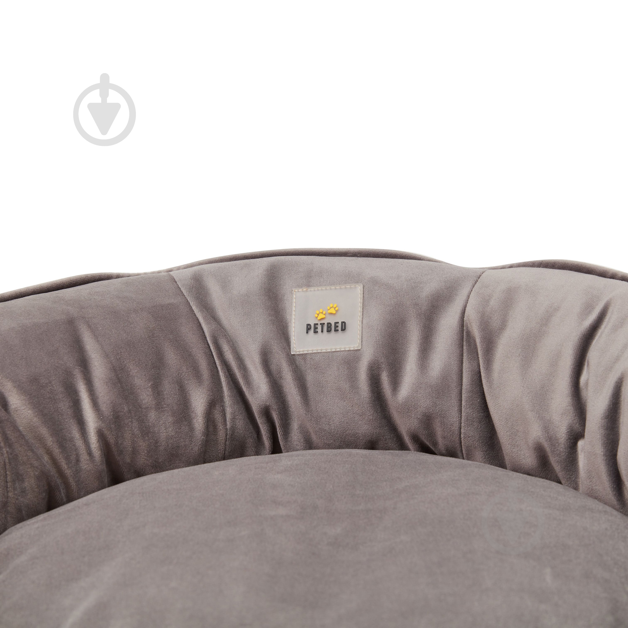 Лежак PETBED Бублик S 55х55 см h-16 см велюр темно-серый - фото 5
