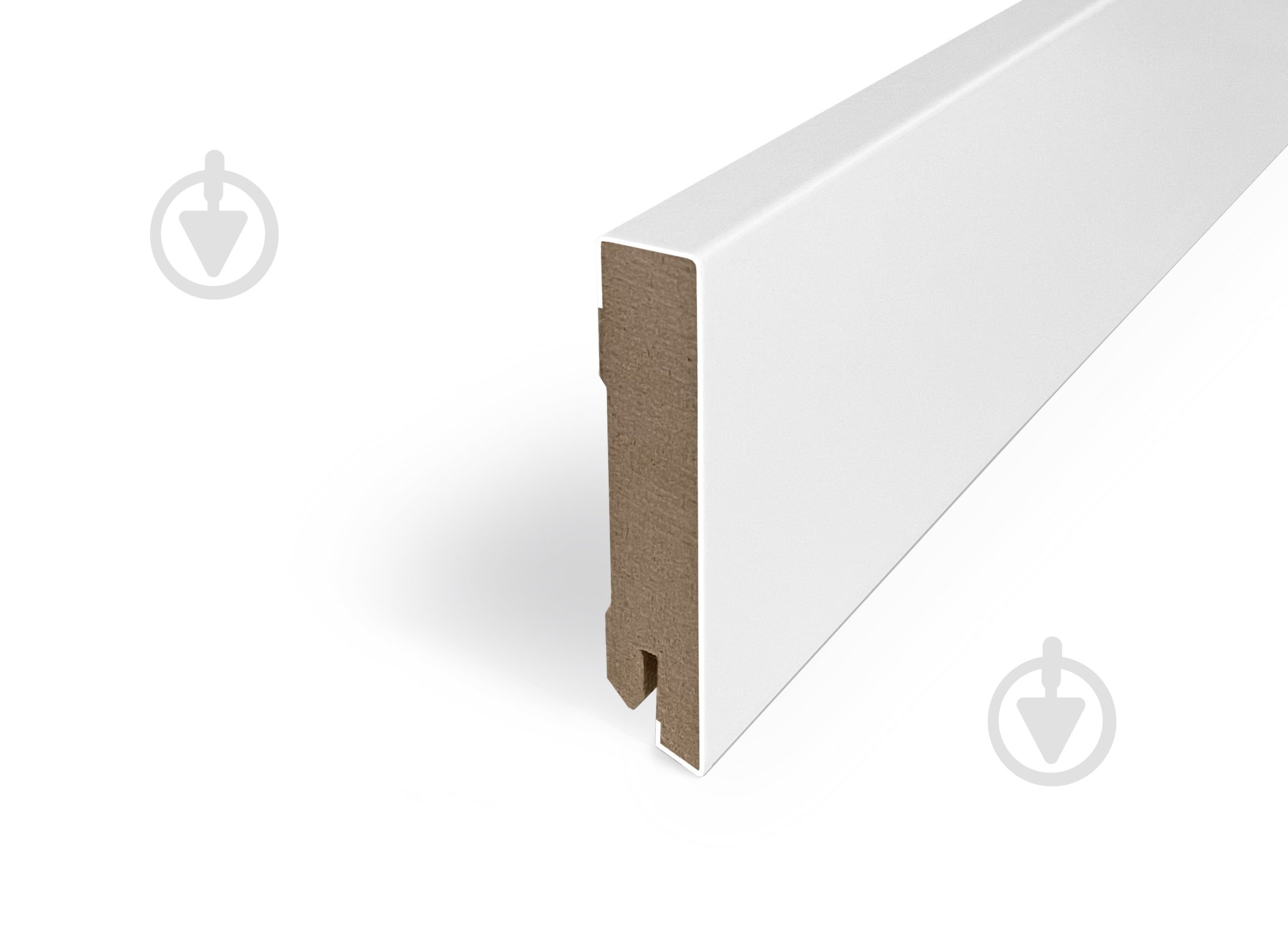 Плинтус МДФ STYL Dardan белый сатин 80х15х2050 мм - фото 1