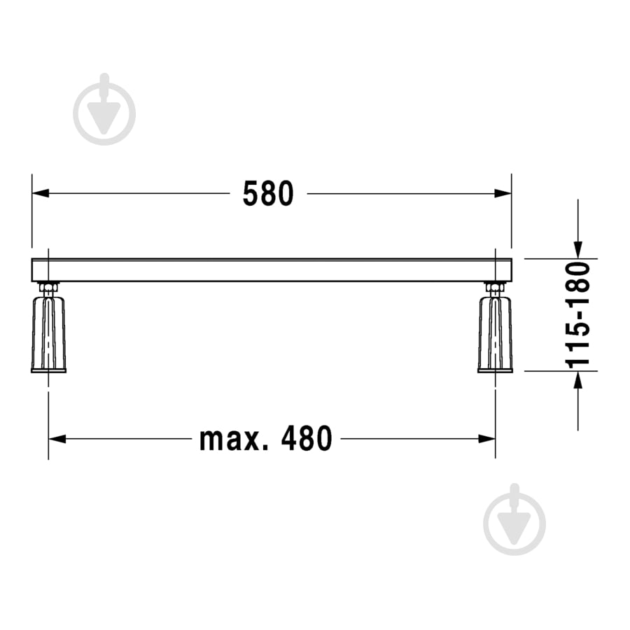 Комплект ніжок DURAVIT D-Code 790127000000000 - фото 2 Комплект ніжок DURAVIT D-Code 790127000000000 - фото 2