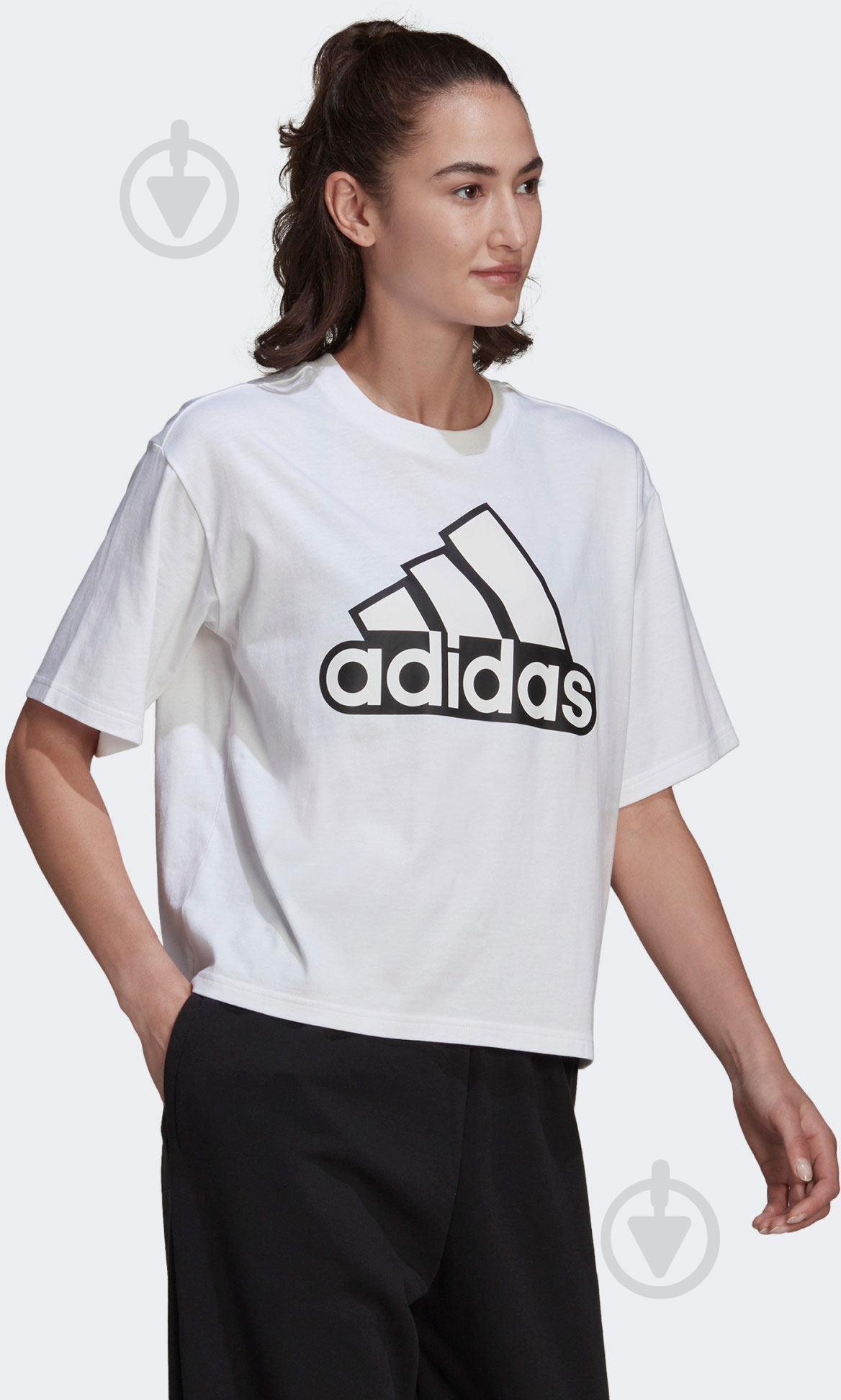 Футболка Adidas HC9183 р.M белый - фото 3