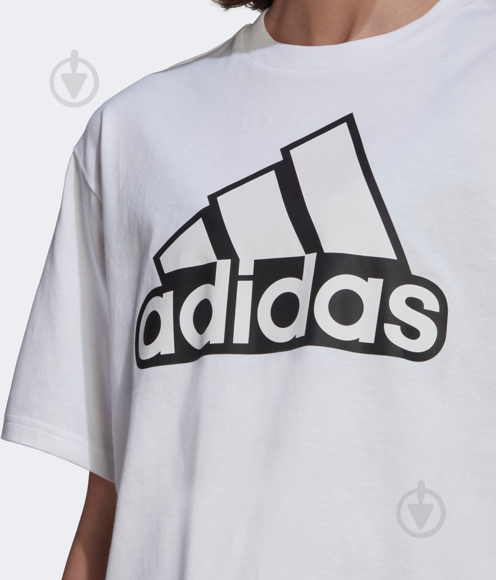 Футболка Adidas HC9183 р.M белый - фото 4