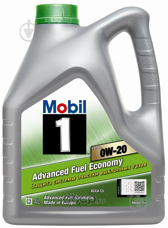 Моторное масло синтетическое Mobil 1 0W-20 4 л (0W20 M1 4L) - фото 1