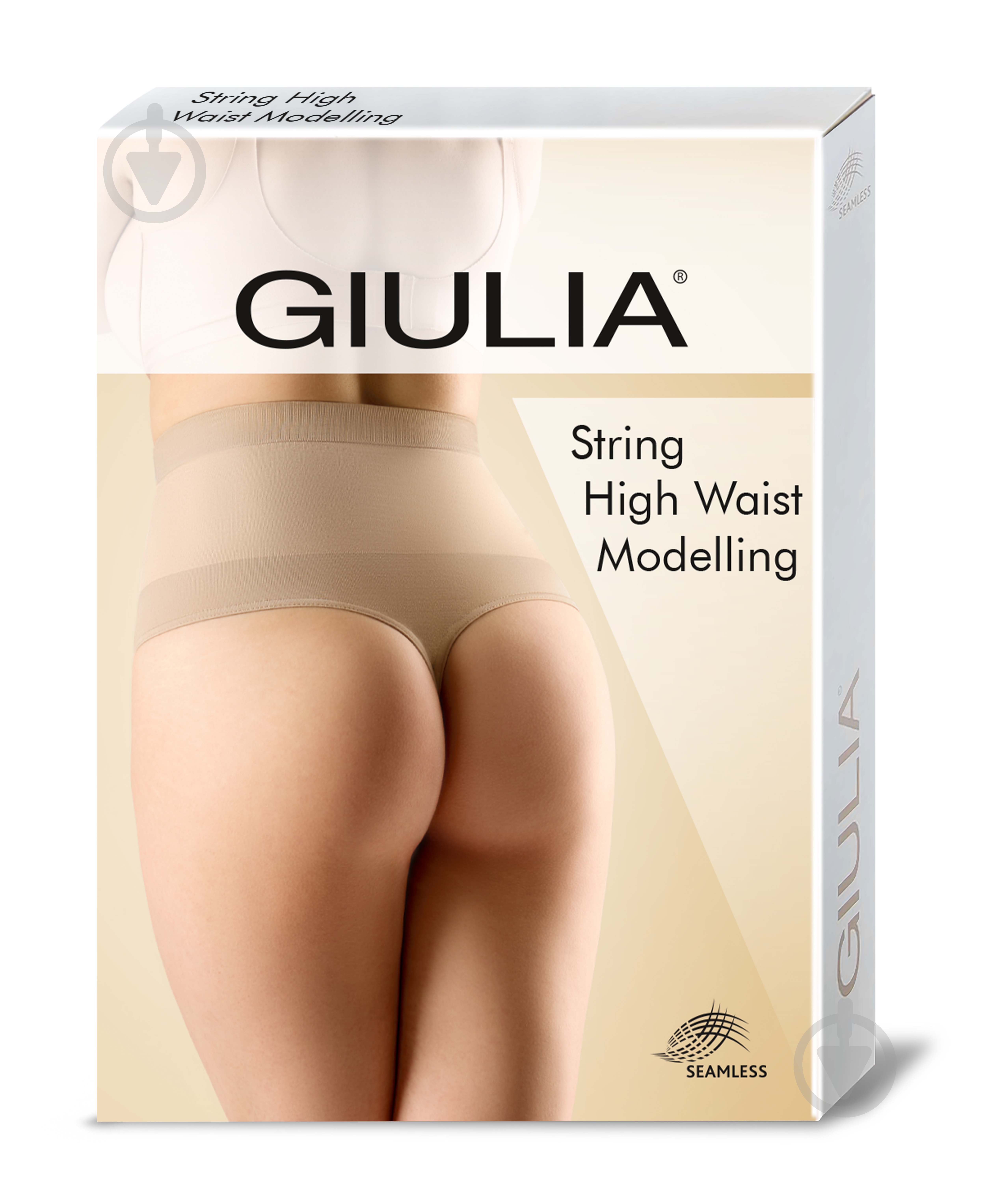 Труси жіночі Giulia String high waist modelling 2XL бежевий - фото 2 Труси жіночі Giulia String high waist modelling 2XL бежевий - фото 2