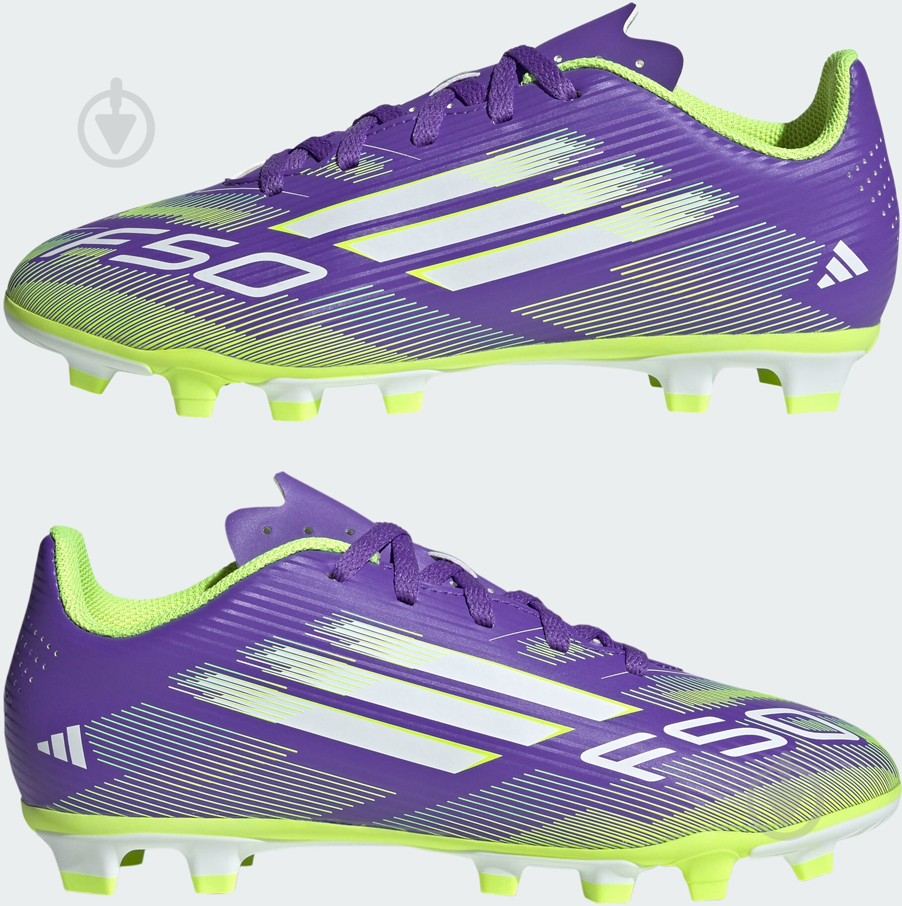 Бутсы Adidas F50 CLUB FG/MG J JI0030 р.36 2/3 фиолетовый - фото 5 Бутсы Adidas F50 CLUB FG/MG J JI0030 р.36 2/3 фиолетовый - фото 5