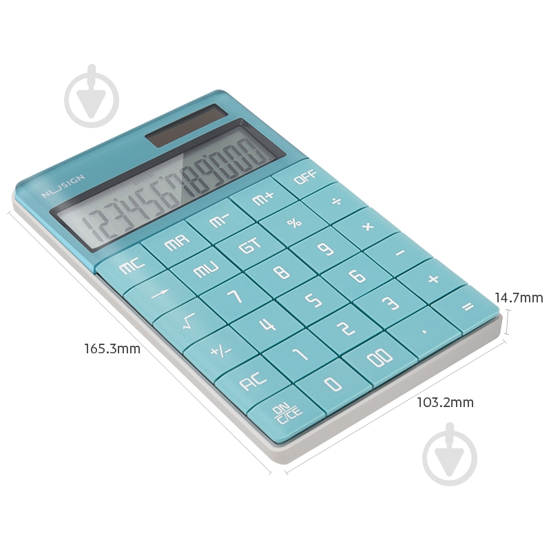 Калькулятор NS041 голубой Nusign Deli - фото 4