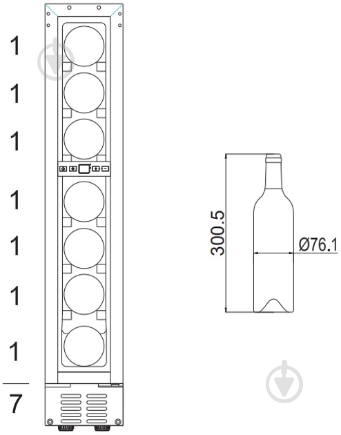 Винный шкаф Hansa FWC15072B - фото 5 Винный шкаф Hansa FWC15072B - фото 5