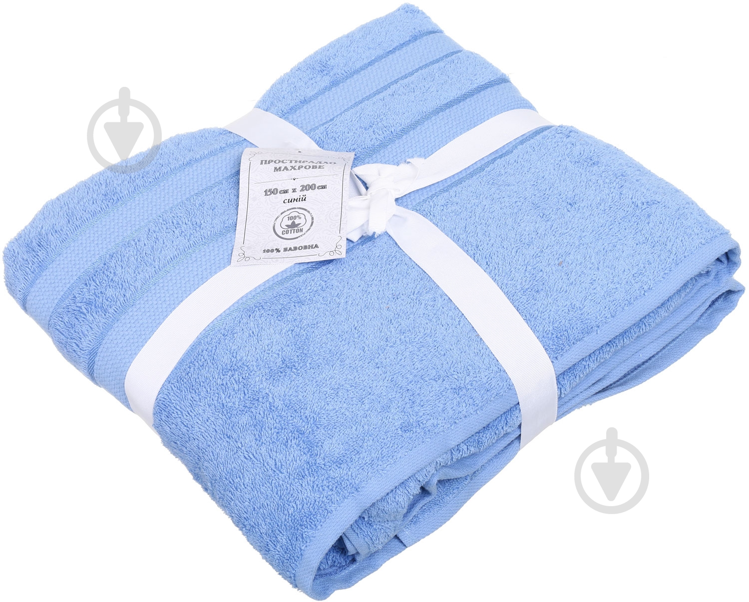 Простынь махра 150x200 см синий ТЕКС - фото 3