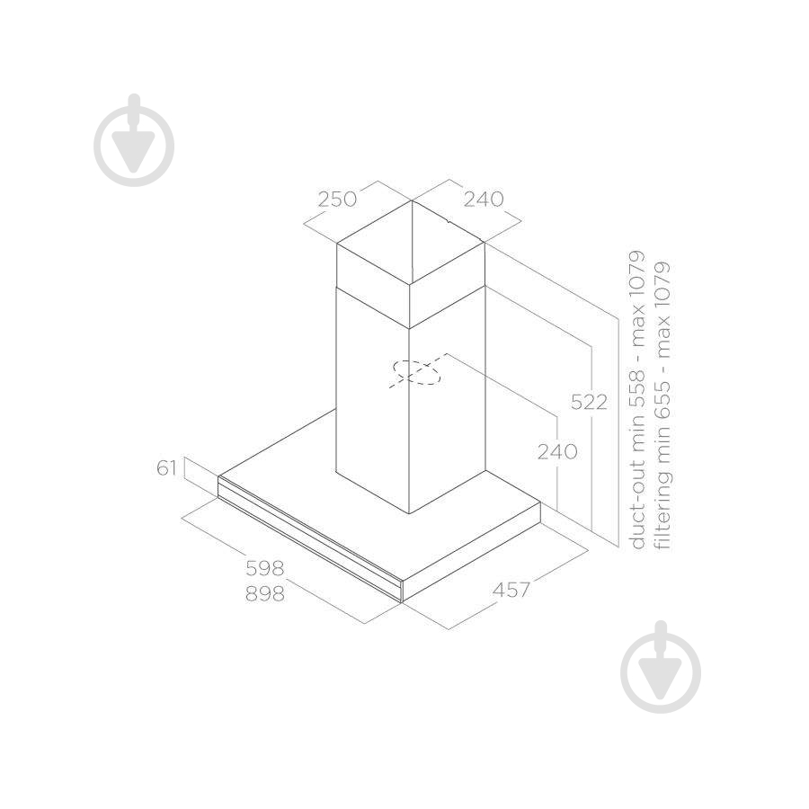Вытяжка Elica ADELE BLIX/A/60 - фото 2