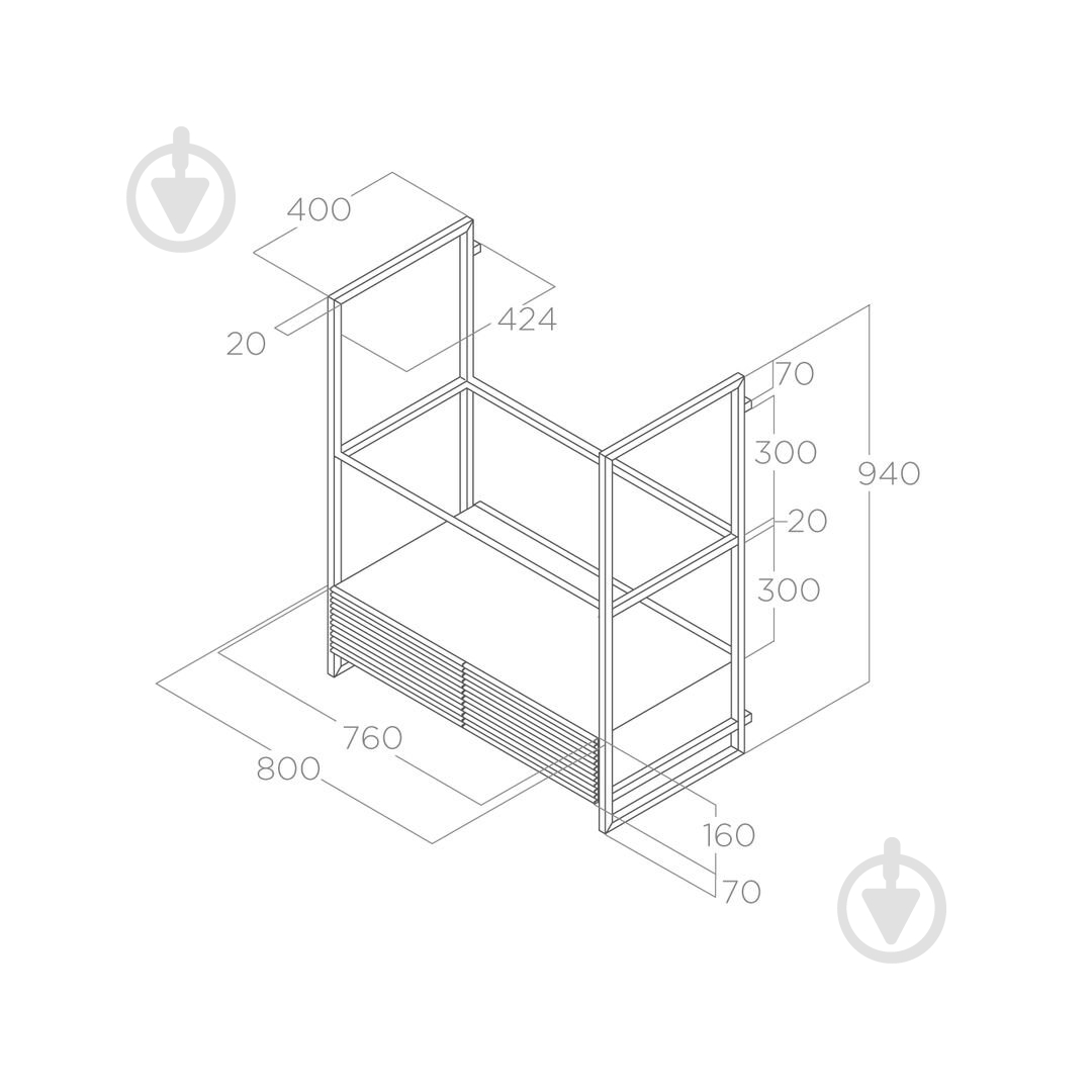 Вытяжка Elica OPEN SUITE BL/F/80 - фото 6