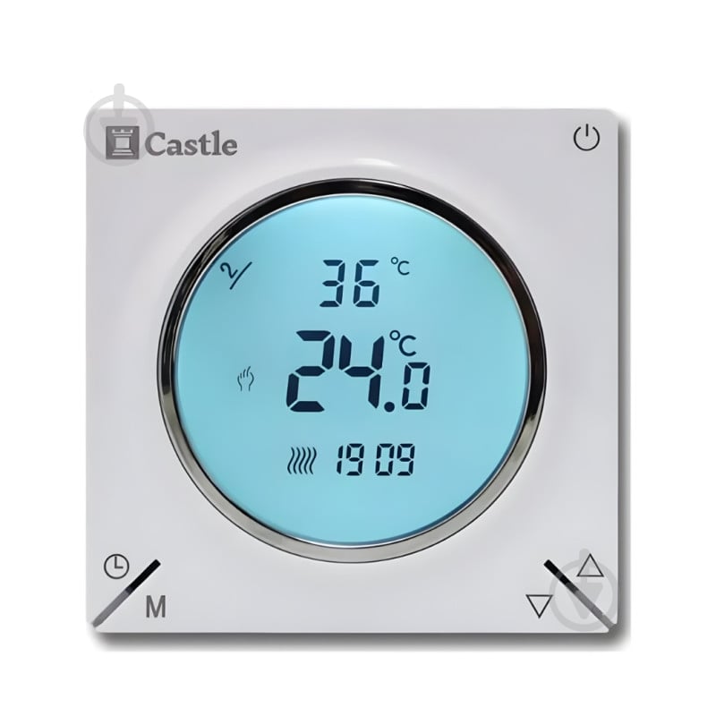 Терморегулятор для теплої підлоги Castle AC829H з функцією WI-FI (білий) - фото 1