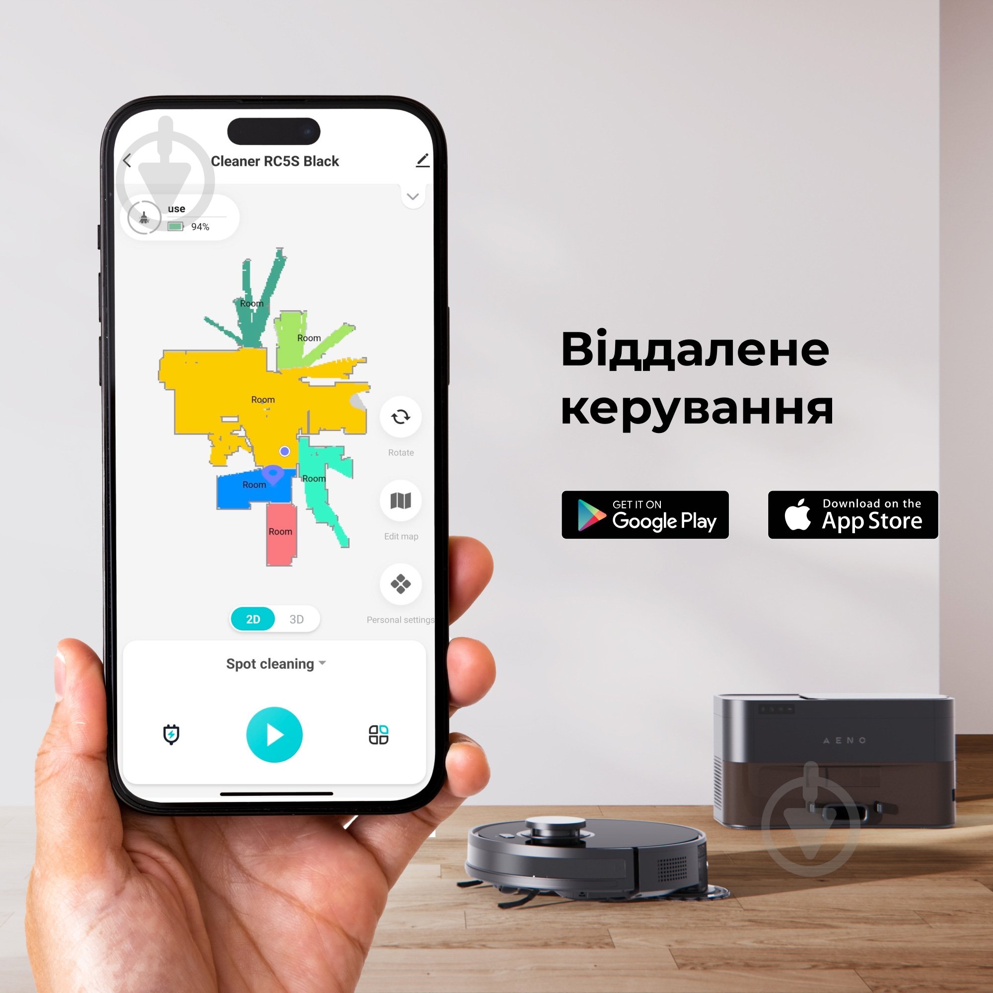 Робот-пилосос AENO RC5S (ARC0005S) black - фото 10
