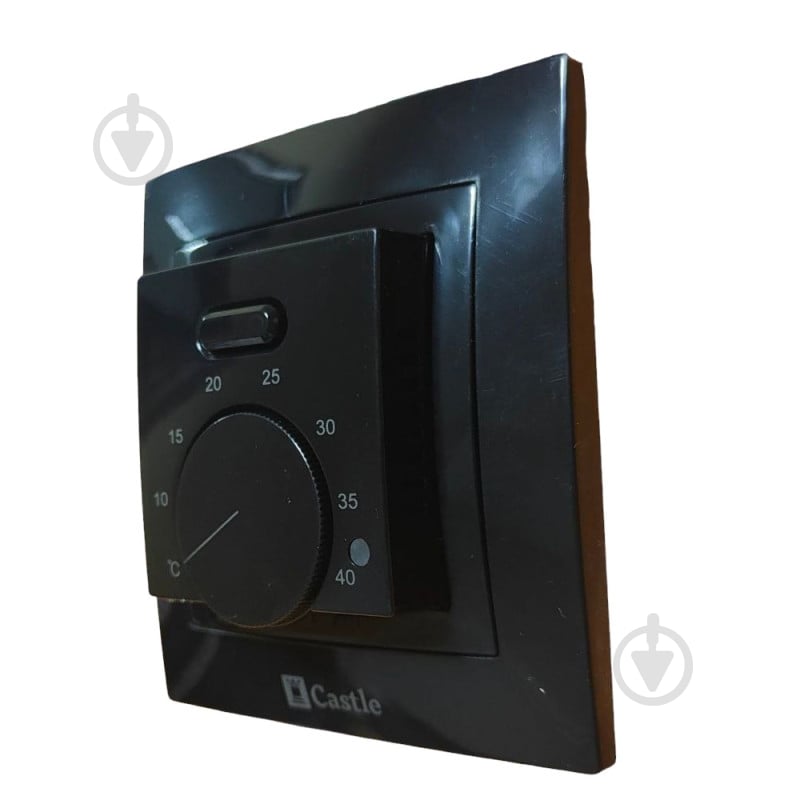 Терморегулятор для теплої підлоги Castle AC308H чорний глянець - фото 2 Терморегулятор для теплої підлоги Castle AC308H чорний глянець - фото 2