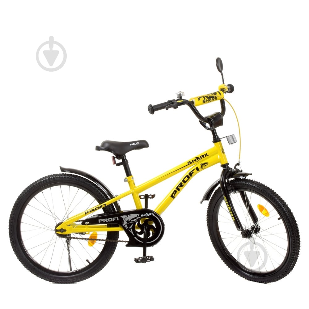 Велосипед дитячий PROF1 Shark SKD75 чорний із жовтим Y20214-1 - фото 1 Велосипед дитячий PROF1 Shark SKD75 чорний із жовтим Y20214-1 - фото 1