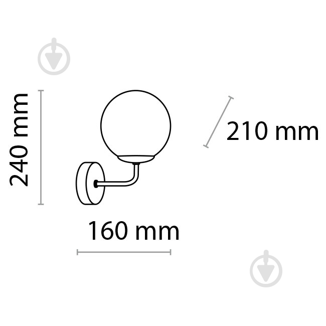 Бра TK Lighting Maxi 1x60 Вт E27 белый 3487 - фото 2