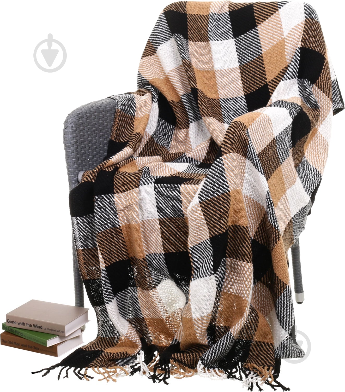 Плед Флора 140x200 см бежевый Вултекс-С - фото 1