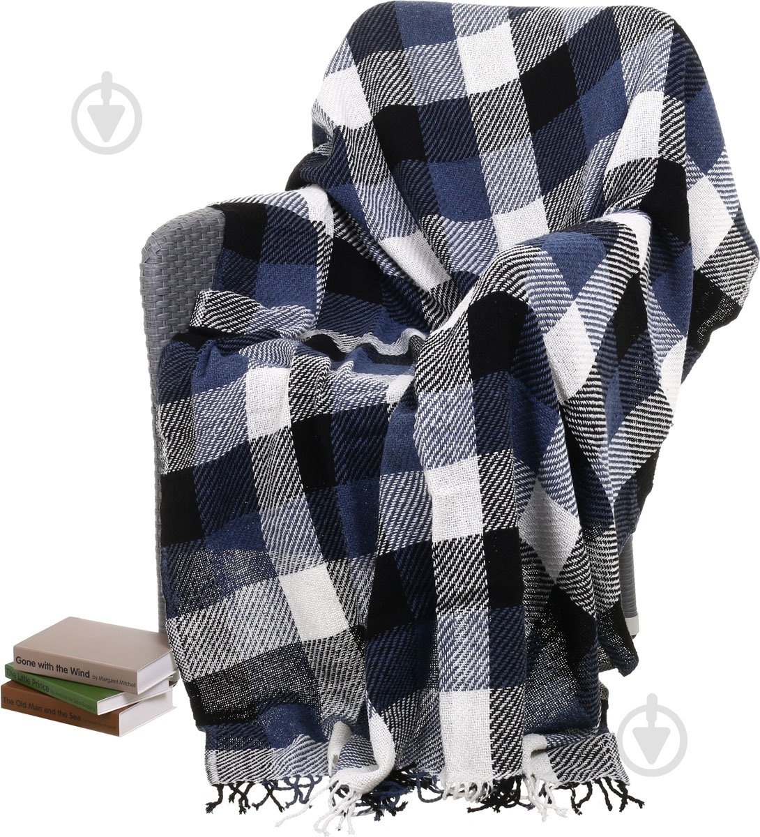 Плед Флора 140x200 см синий Вултекс-С - фото 1