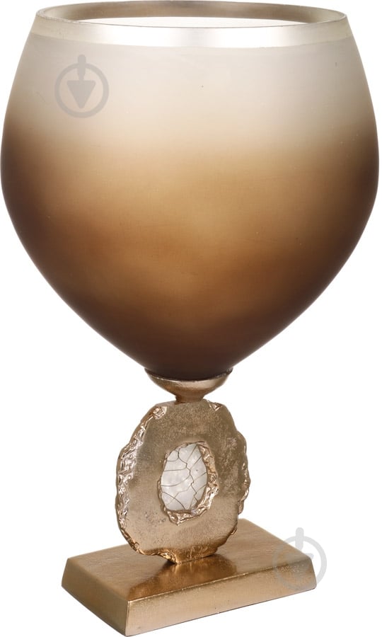 Ваза стеклянная PANACHE 29x46 см 46 см золотая 30654 - фото 2