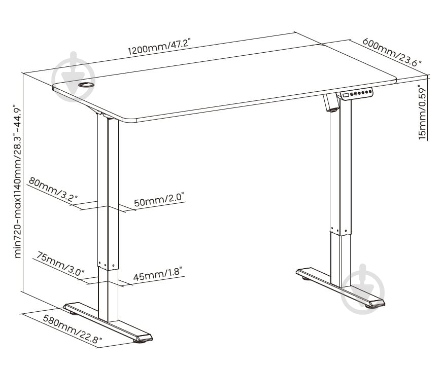 Стіл ігровий OfficePro ODE605B - фото 12