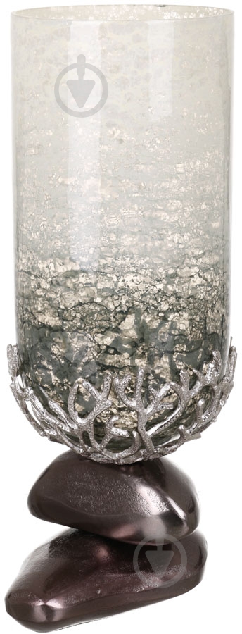 Ваза стеклянная PANACHE 18х42 см 42 см белая 30462 - фото 1