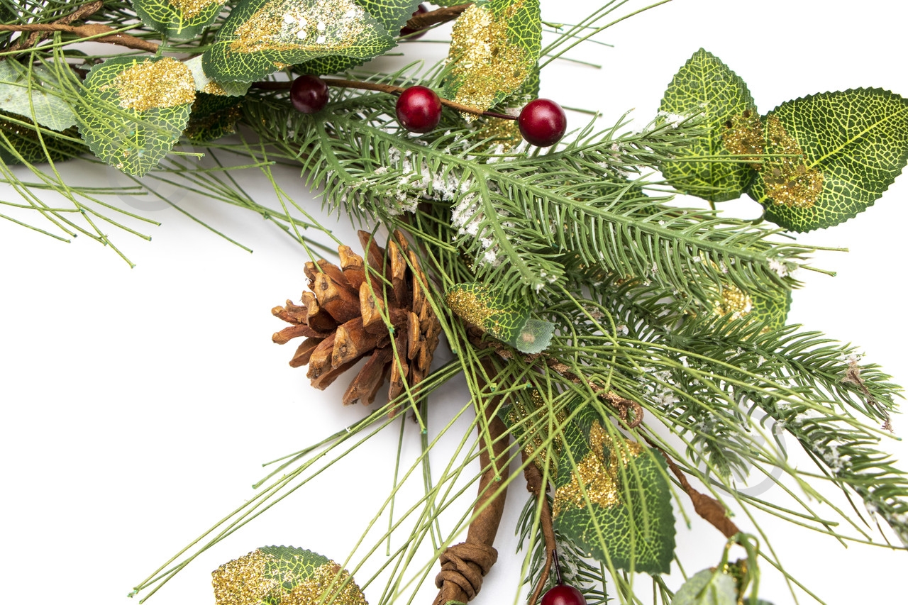 Венок рождественский Девилон с ягодками d300 мм - фото 2