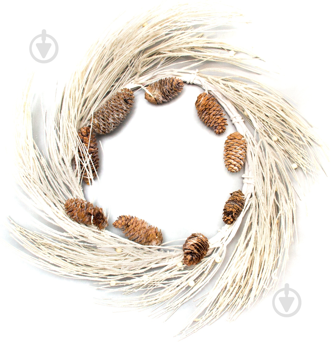 Венок рождественский Девилон заснеженный d280 мм - фото 1