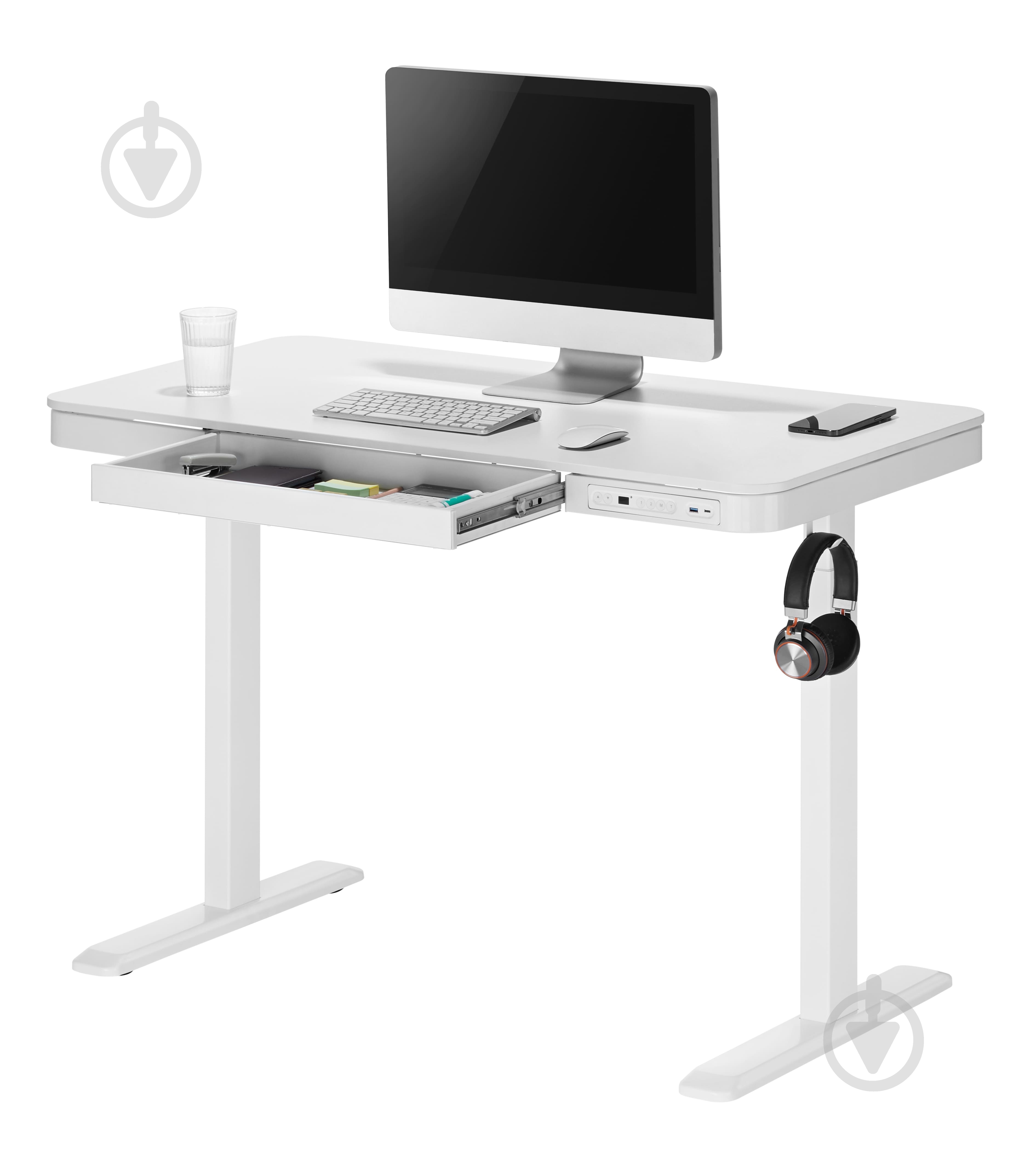 Стол компьютерный OfficePro ODE111W белый - фото 2