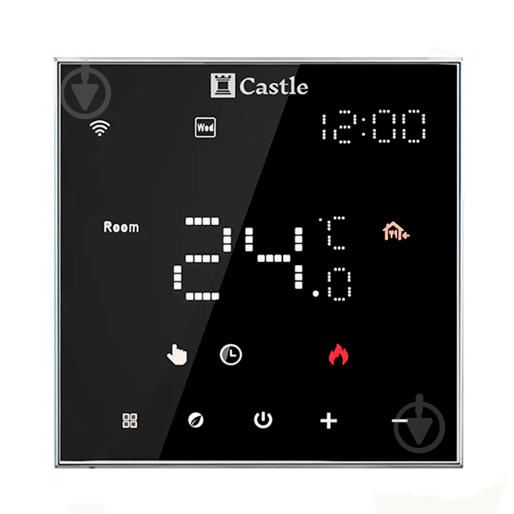 Терморегулятор для теплого пола Castle AC602H (Черный) - фото 1