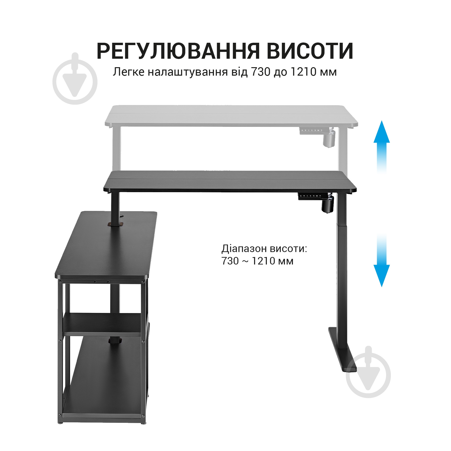 Стіл комп'ютерний OfficePro ODE119B - фото 7