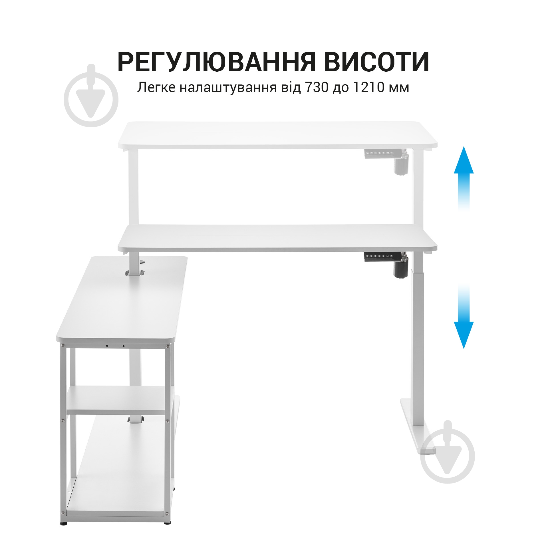 Стіл комп'ютерний OfficePro ODE119W - фото 11