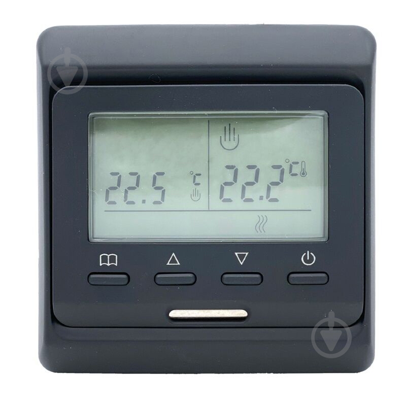 Терморегулятор для теплого пола Castle E51.716 Black Mat - фото 1