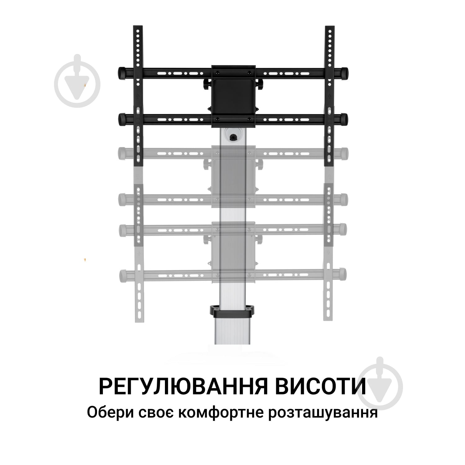 Подставка для ТВ OfficePro 848x1420x610 мм серый - фото 9