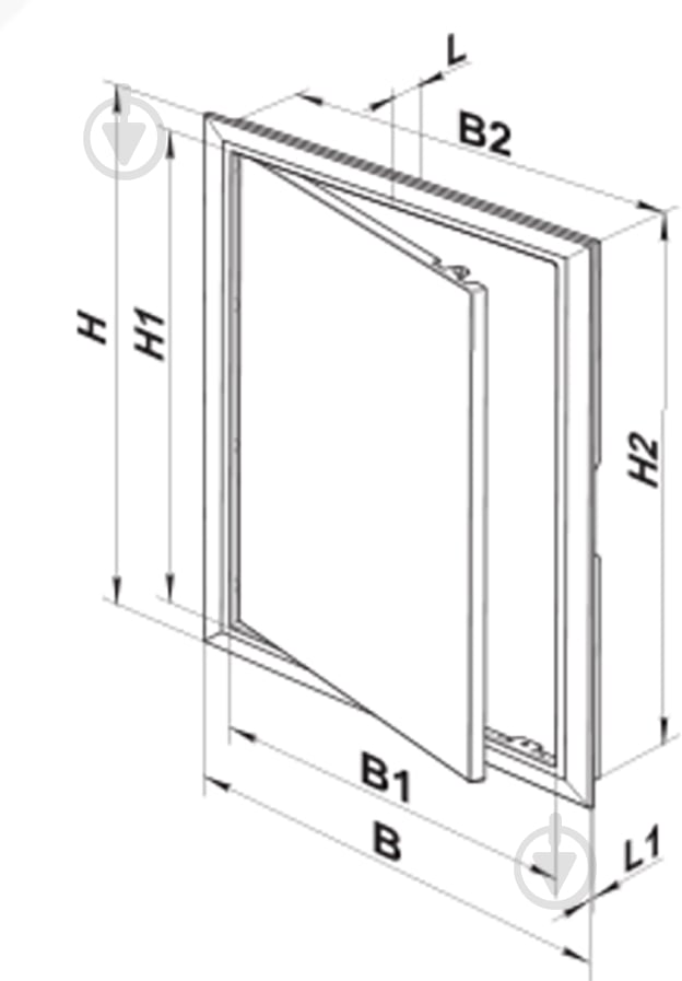 Дверцы ревизионные Вентс пластиковые Д 20x40 см - фото 3