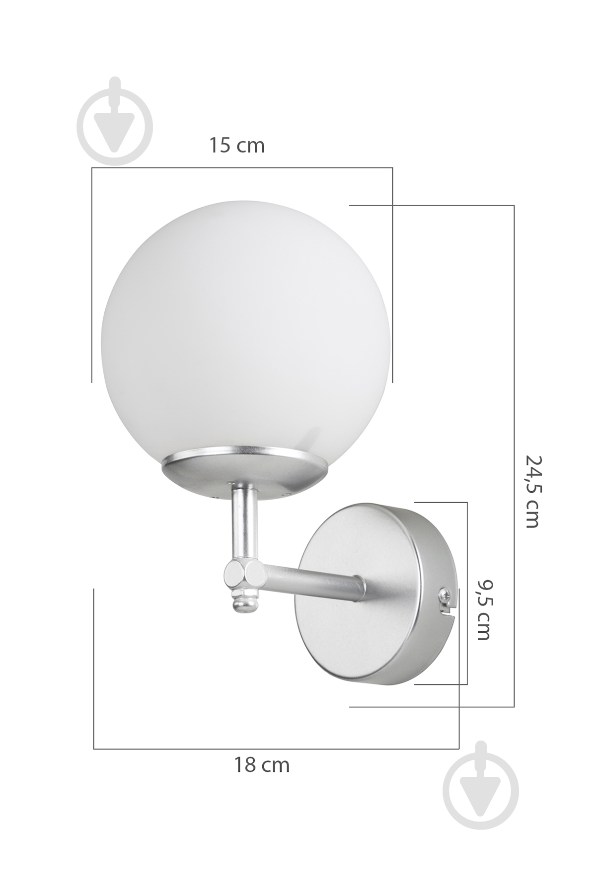 Бра Luna Dolphin 1x60 Вт E27 хром MDL.4758 - фото 4 Бра Luna Dolphin 1x60 Вт E27 хром MDL.4758 - фото 4