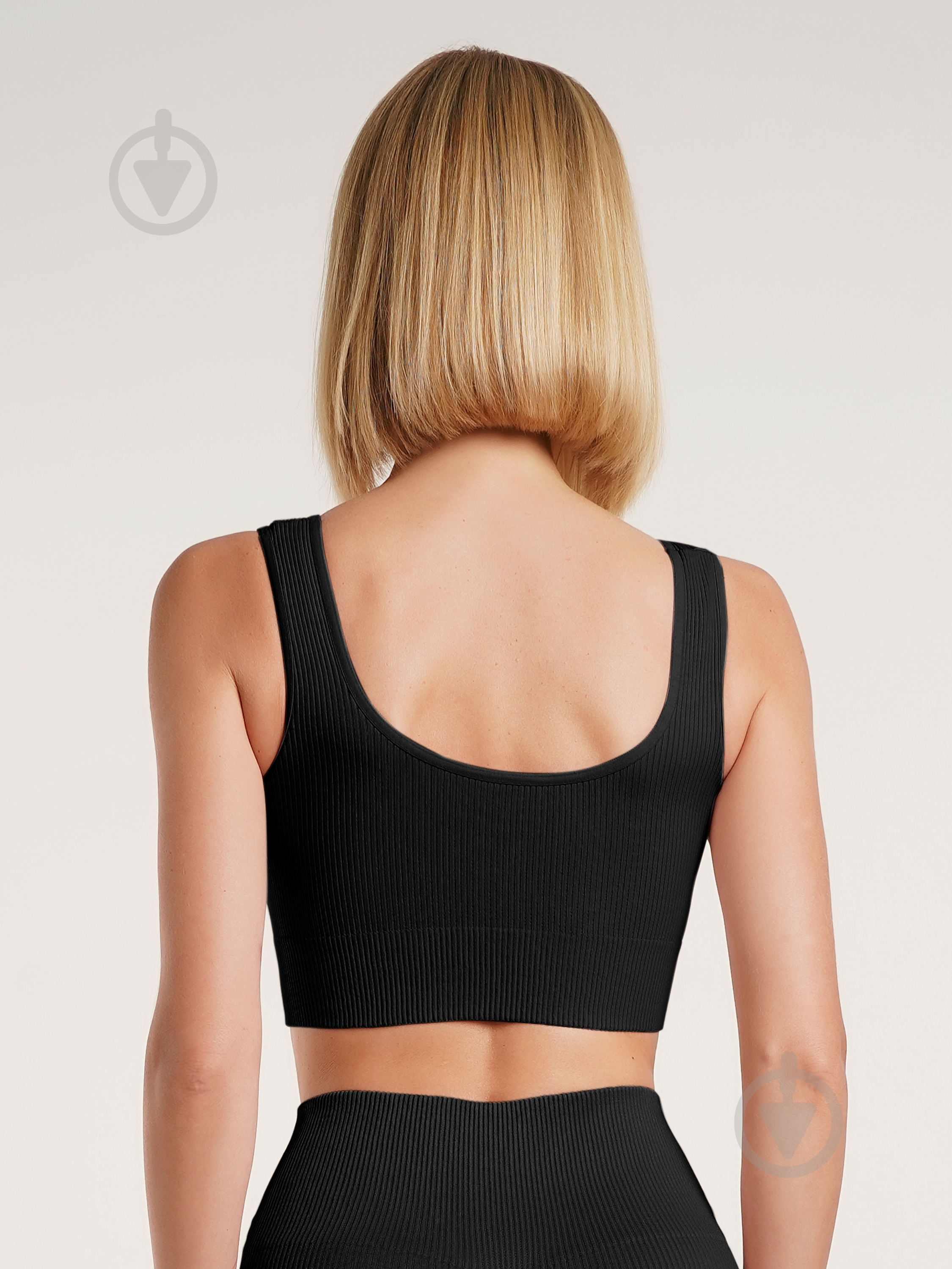 Топ Giulia Top rib р.S/M черный - фото 2