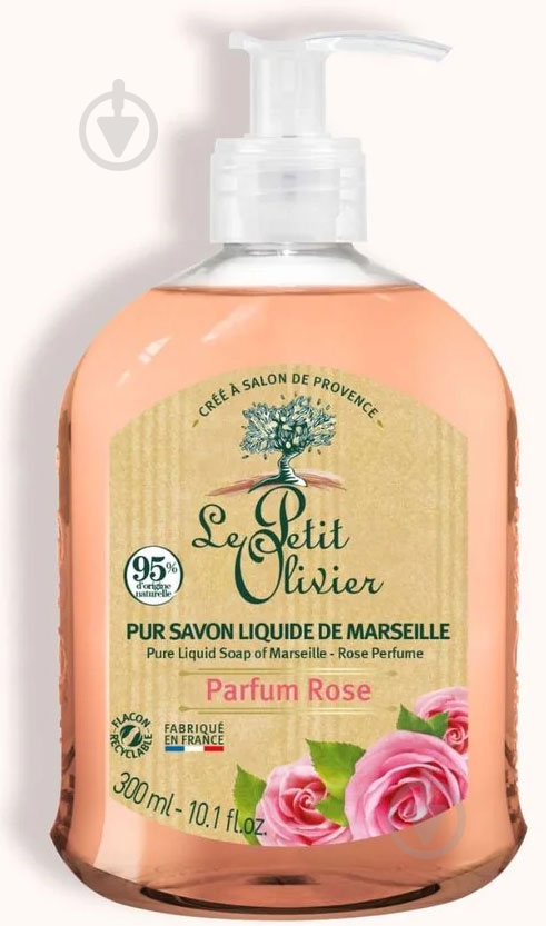 Мыло жидкое Le Petit Olivier Роза 300 мл - фото 1