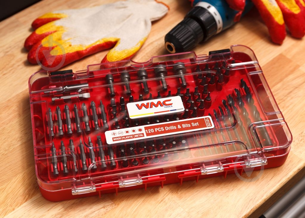 Набор бит и сверл WMC TOOLS 1,5-8 мм 120 шт. WT-10120 - фото 4 Набор бит и сверл WMC TOOLS 1,5-8 мм 120 шт. WT-10120 - фото 4