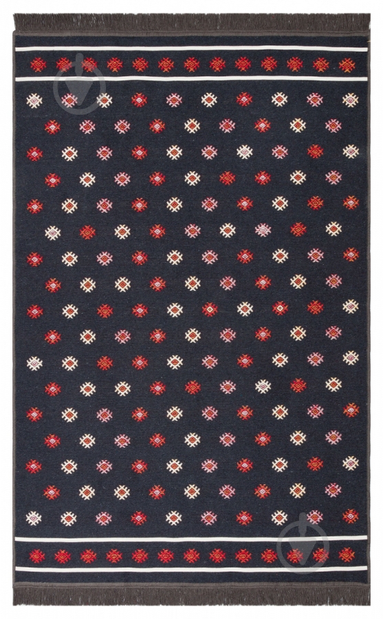 Ковер Ekohali Arya AR 11 Antrasit Red 120x180 см двусторонний - фото 1