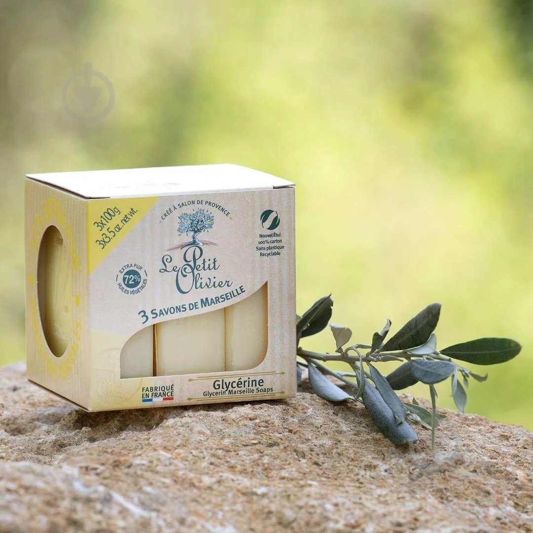 Мыло Le Petit Olivier Глицерин 100 г 3 шт./уп. - фото 2