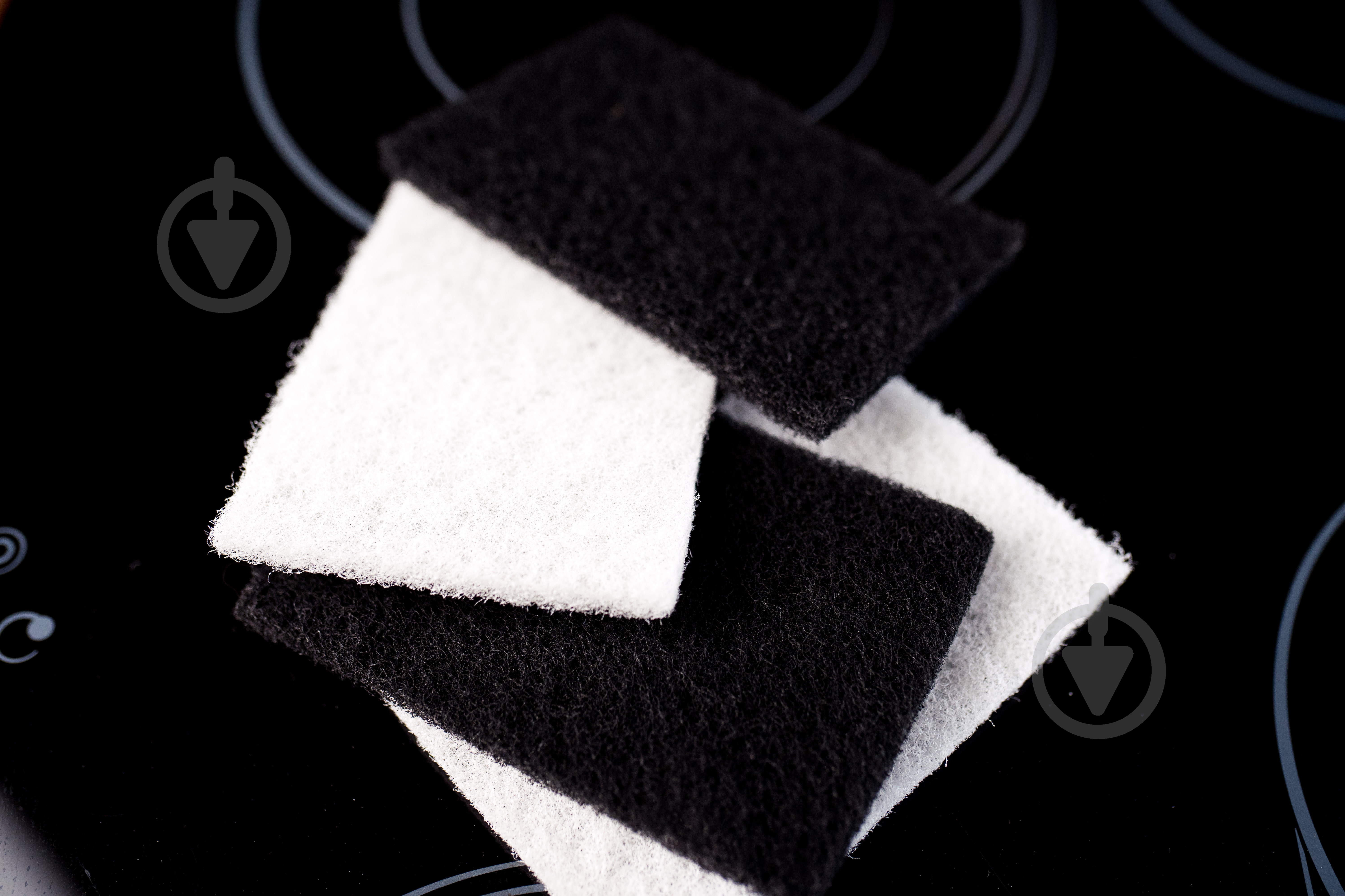 Скребок для посуды Добра господарочка фибровый Black & White 5 шт. - фото 2 Скребок для посуды Добра господарочка фибровый Black & White 5 шт. - фото 2