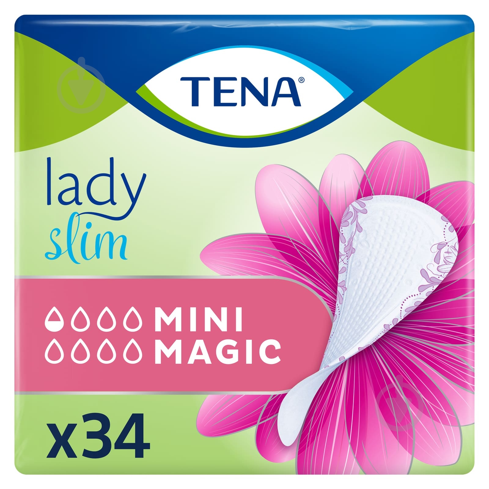 Прокладки урологічні TENA Lady Slim MINI MAGIC 34 шт. - фото 1 Прокладки урологічні TENA Lady Slim MINI MAGIC 34 шт. - фото 1
