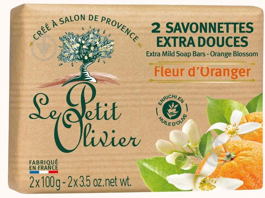 Мыло Le Petit Olivier Цветы 100 г 2 шт./уп. - фото 1