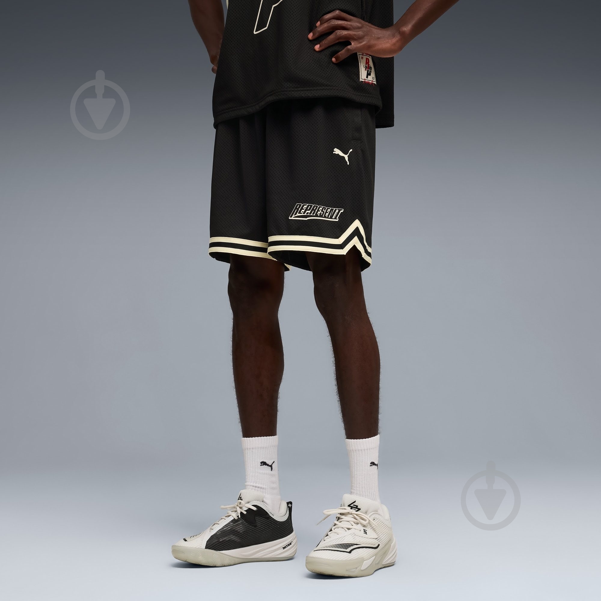 Шорты Puma Represent Short I Black 63580101 р. M черный - фото 1 Шорты Puma Represent Short I Black 63580101 р. M черный - фото 1