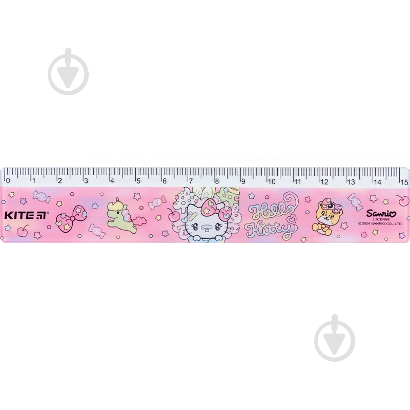 Линейка Hello Kitty 15 см HK24-090-2 KITE - фото 1 Линейка Hello Kitty 15 см HK24-090-2 KITE - фото 1