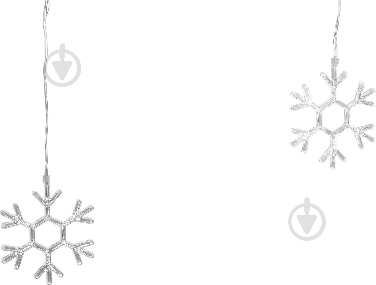 Електрогірлянда-штора Феєрія Сніжинка 6 PVCFIG-15-0041 вбудований світлодіод (LED) 144 ламп 1,5 м - фото 1