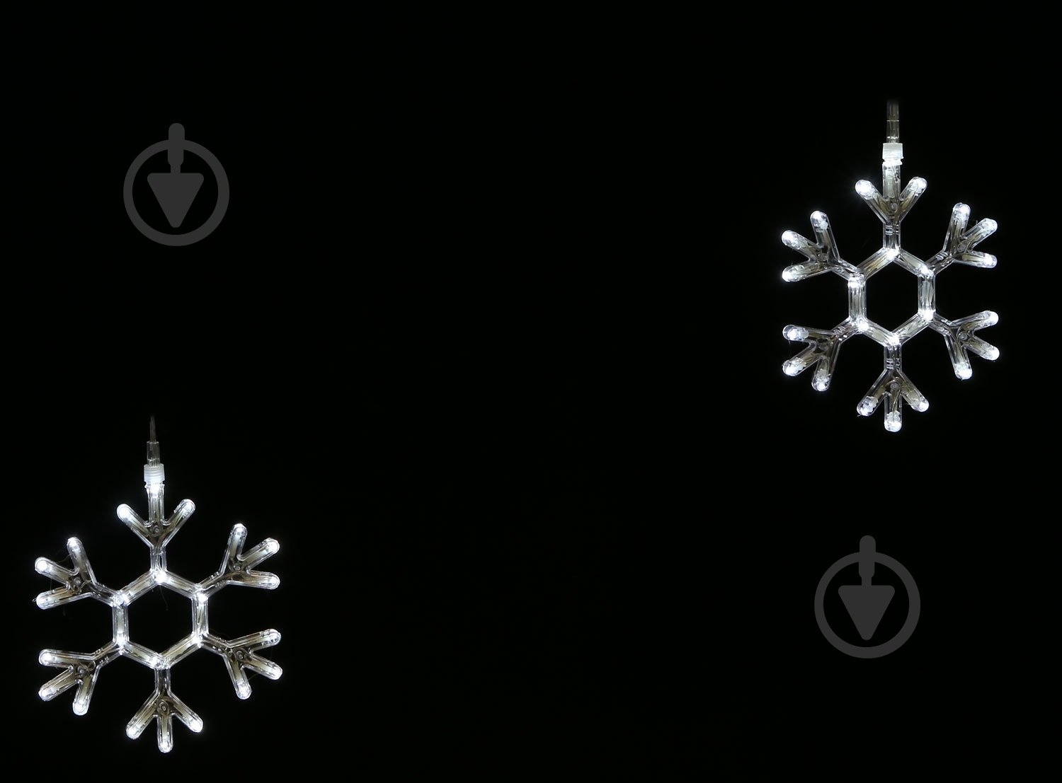 Електрогірлянда-штора Феєрія Сніжинка 6 PVCFIG-15-0041 вбудований світлодіод (LED) 144 ламп 1,5 м - фото 2